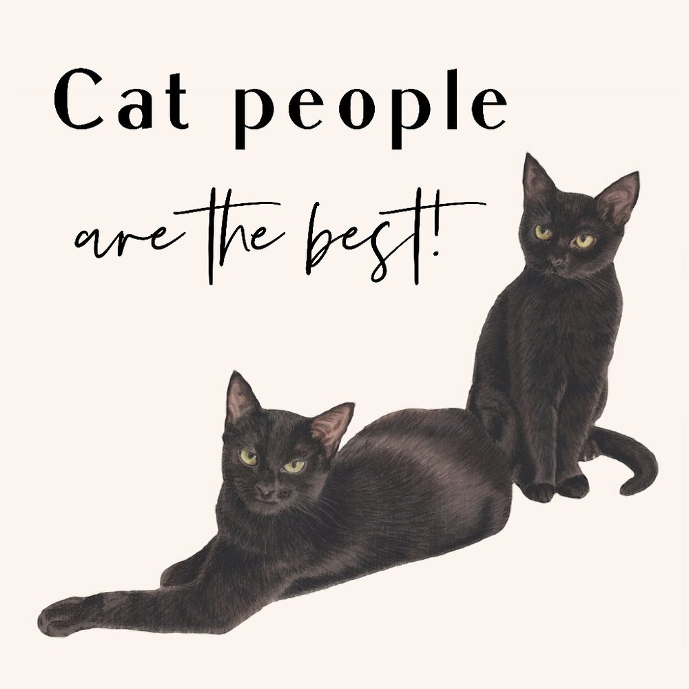 Cat People Are The Best Art Print - 10" x 10"